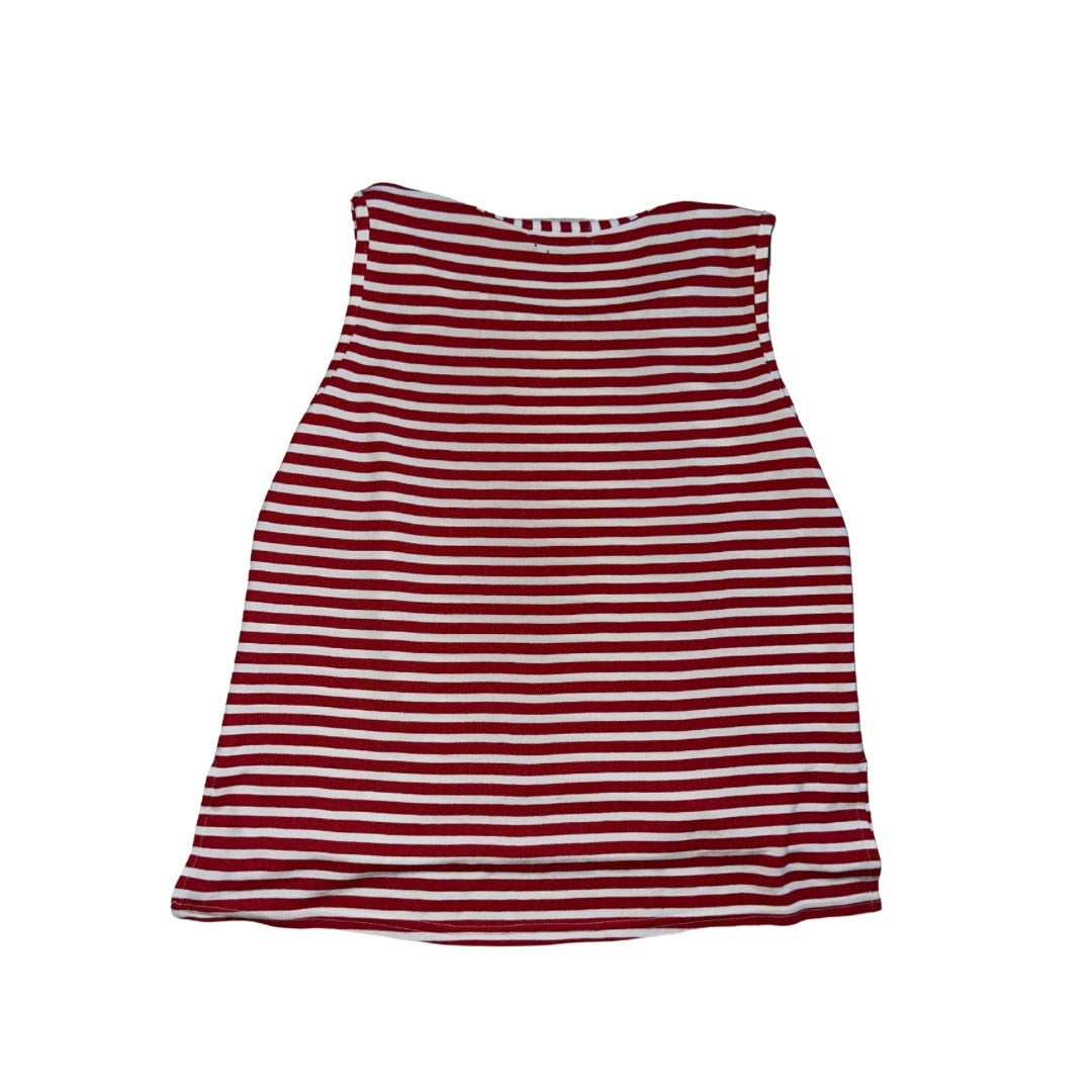Phidias Paris Striped Sleeveless Blouse Top