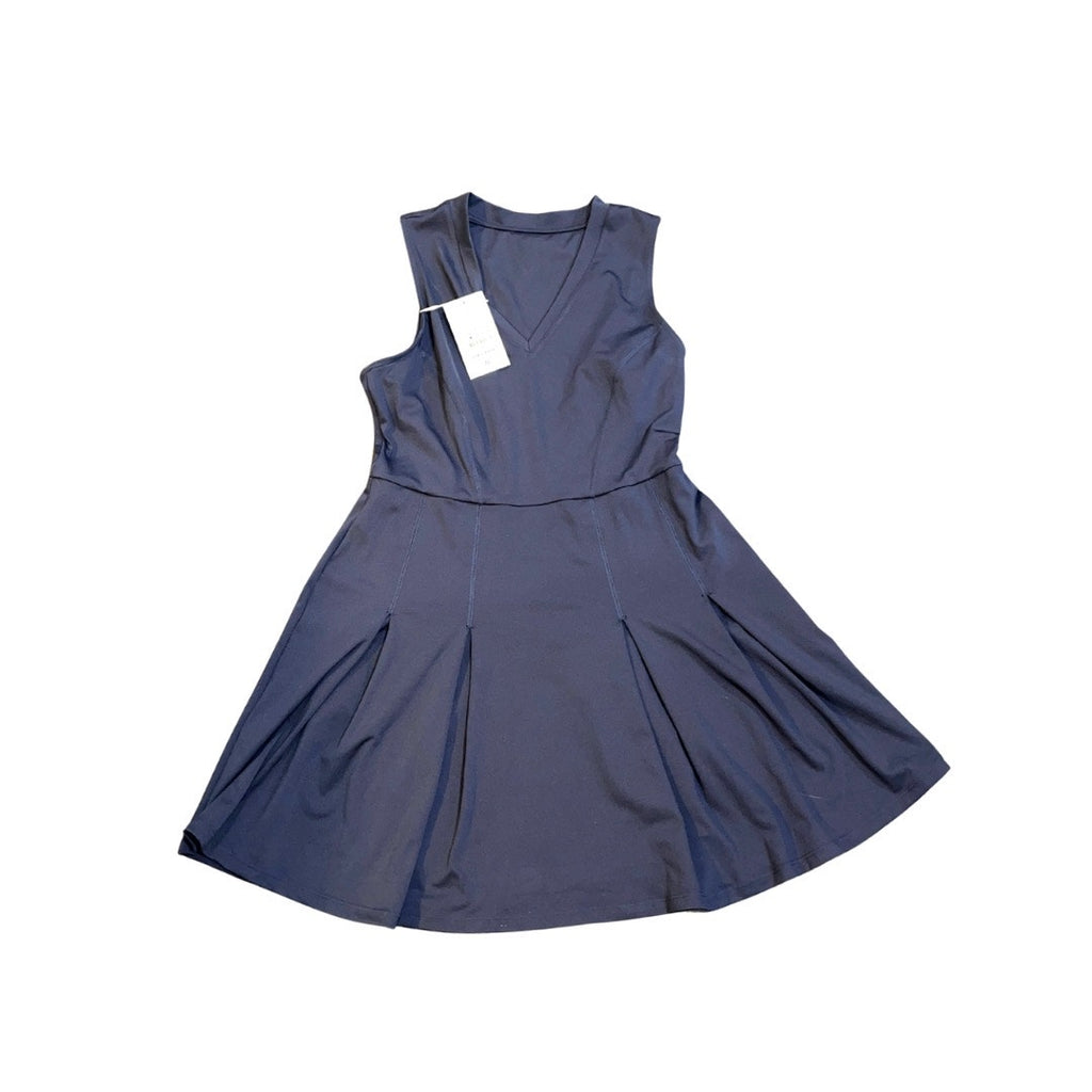 Halara V-Neck Sleeveless Pleated Hem Mini Golf Active Dress SZ Large Sports NWT