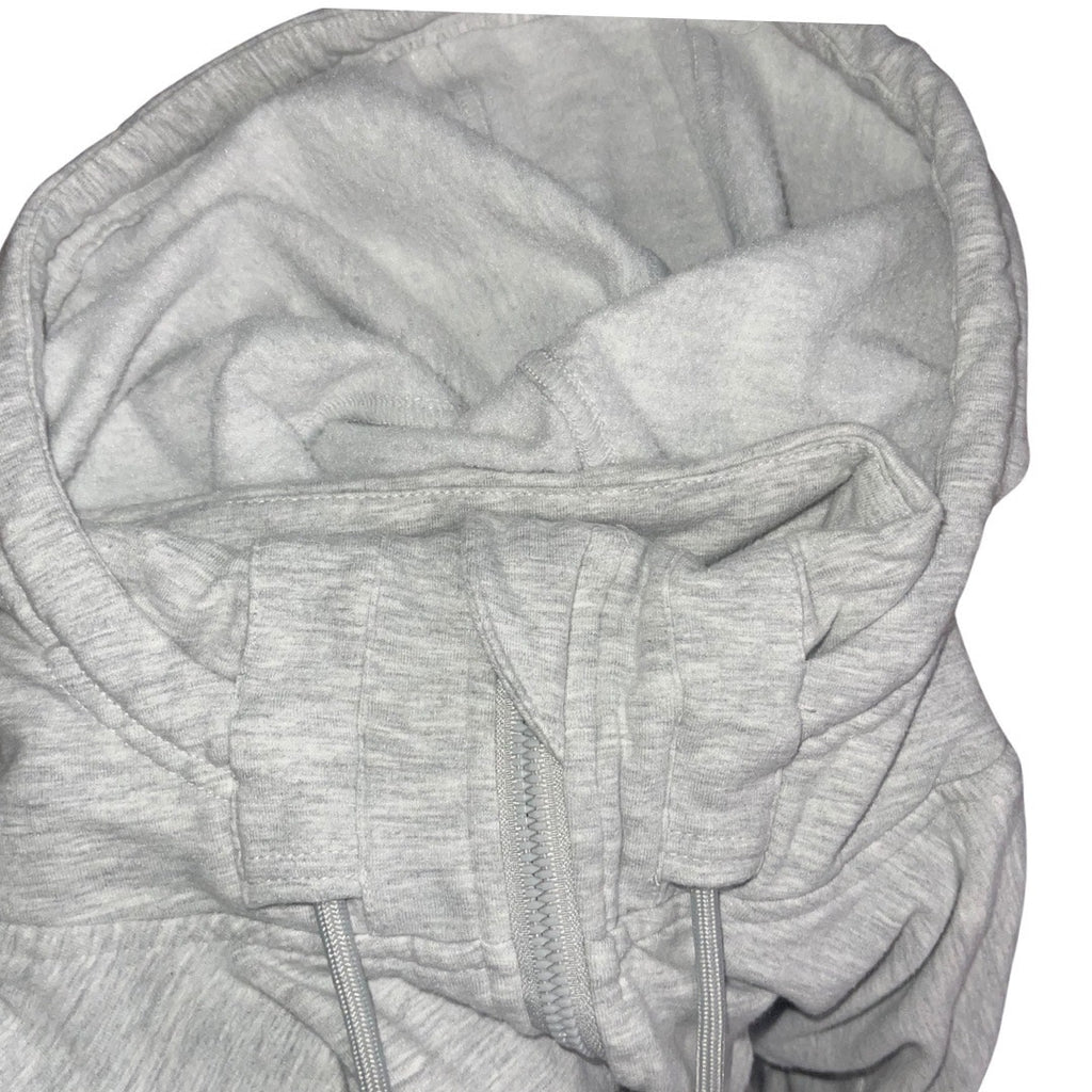 YOGALICIOUS Cropped Zip up Gray Hoodie Size Small Athletic Loungewear Comfy