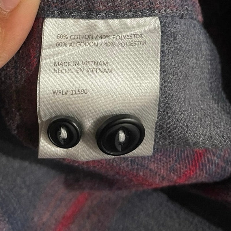 Weatherproof Vintage Flannel Button Down Shirt SIze XL Plaid Casual