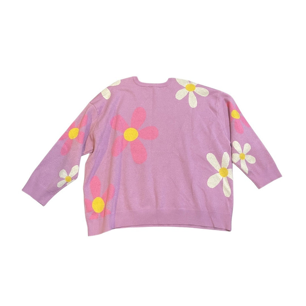 Disney Daisy Duck Purple Knit Sweater Fleece Pullover Plus SZ 3X Disneyland Rare