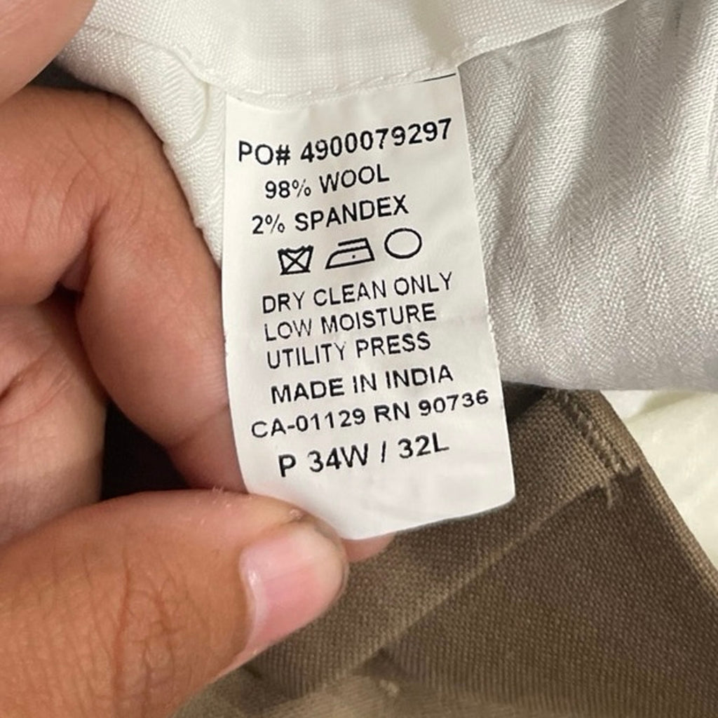 Ralph Lauren Total Comfort Classic Fit Wool Trouser Pants SZ 34x32 Career