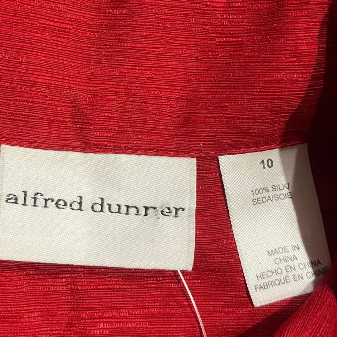 Alfred Dunner 3/4 Sleeve Blouse Floral Beaded Embroidery SZ 10 100% Silk Boho