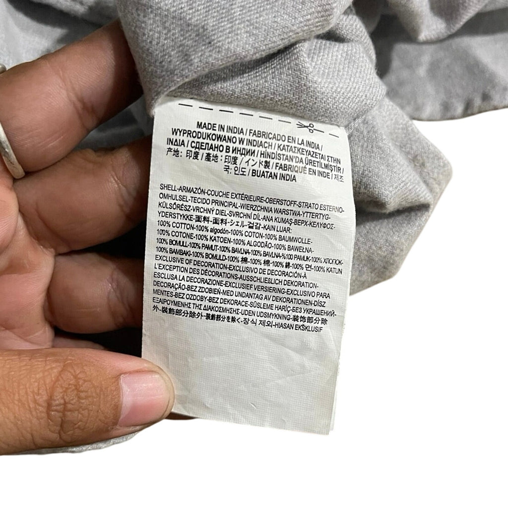 Vans Shirt Mens Gray Button Down Short Sleeve Shirt Size Large Skater Streetwear