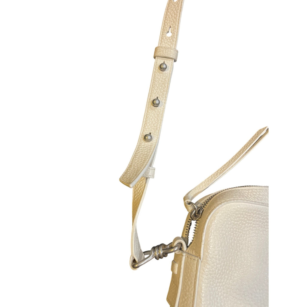 AllSaints Captain Pebble Leather Crossbody Camera Style Bag Sleek Quiet Luxury