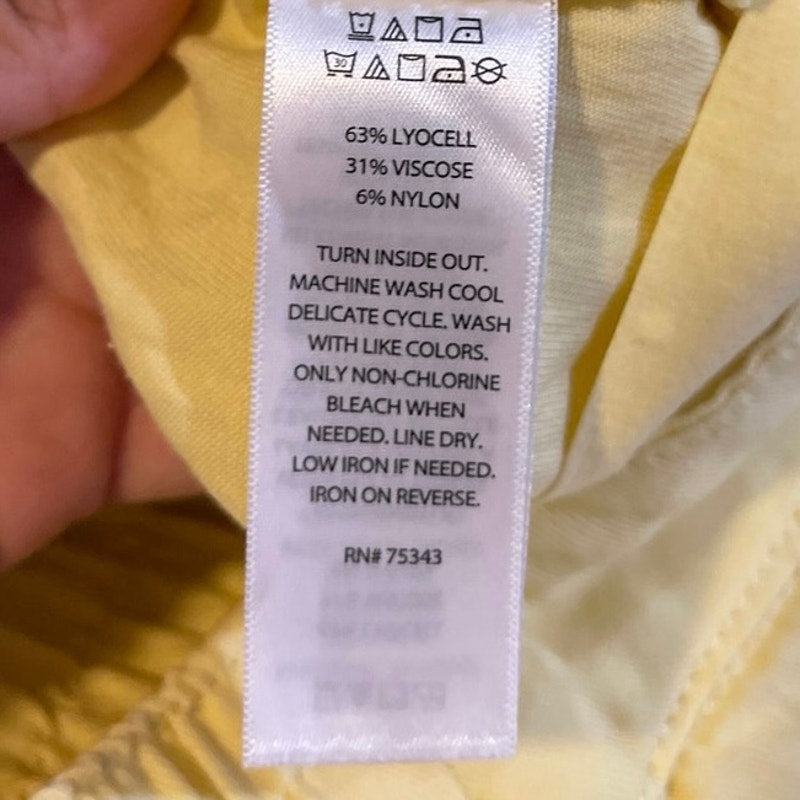 Rachel Zoe High Waisted Butter Yellow Shorts SZ S Lightweight Casual Preppy