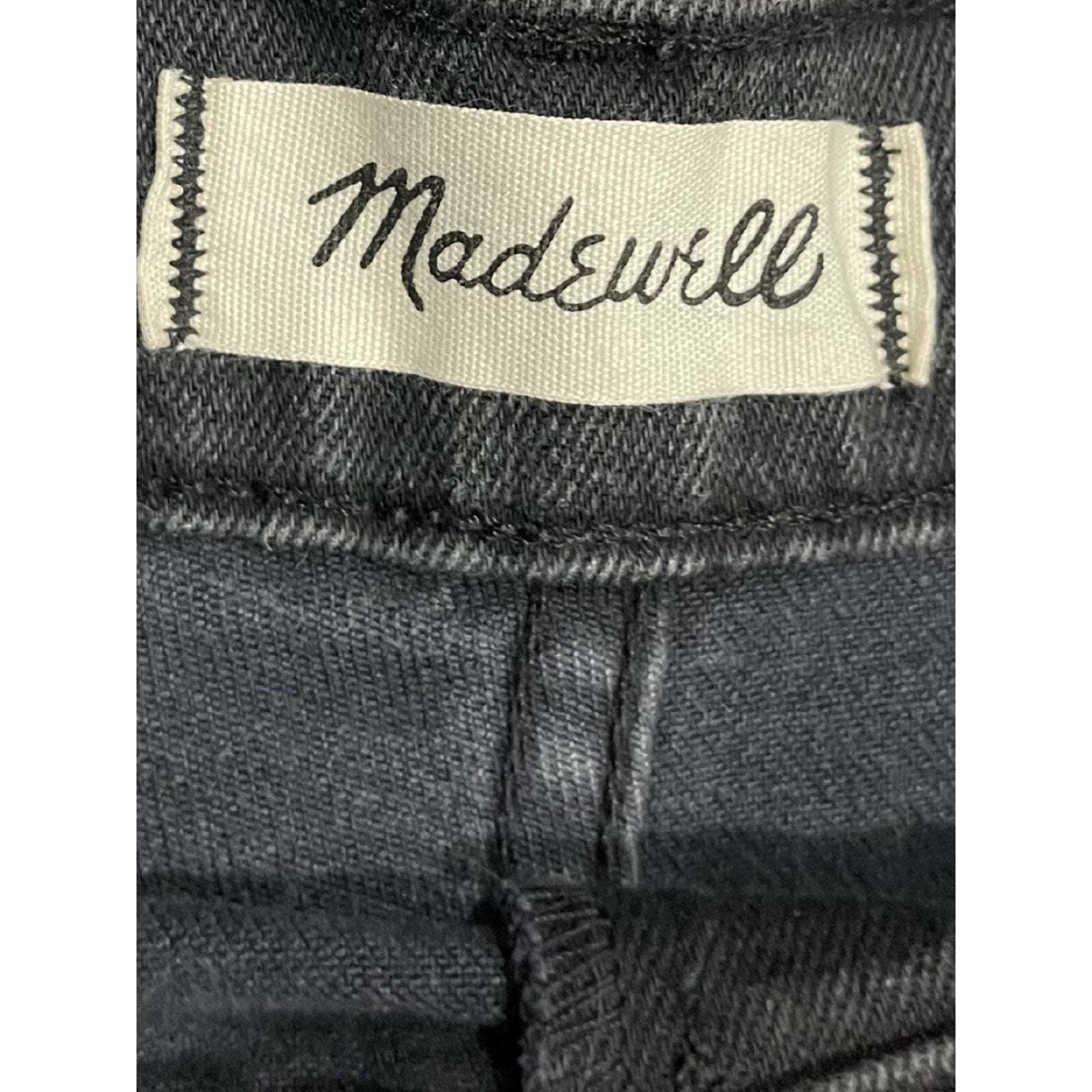 Madewell High Rise Denim Button Front Shorts Raw Hem Size 24 Y2K Streetwear