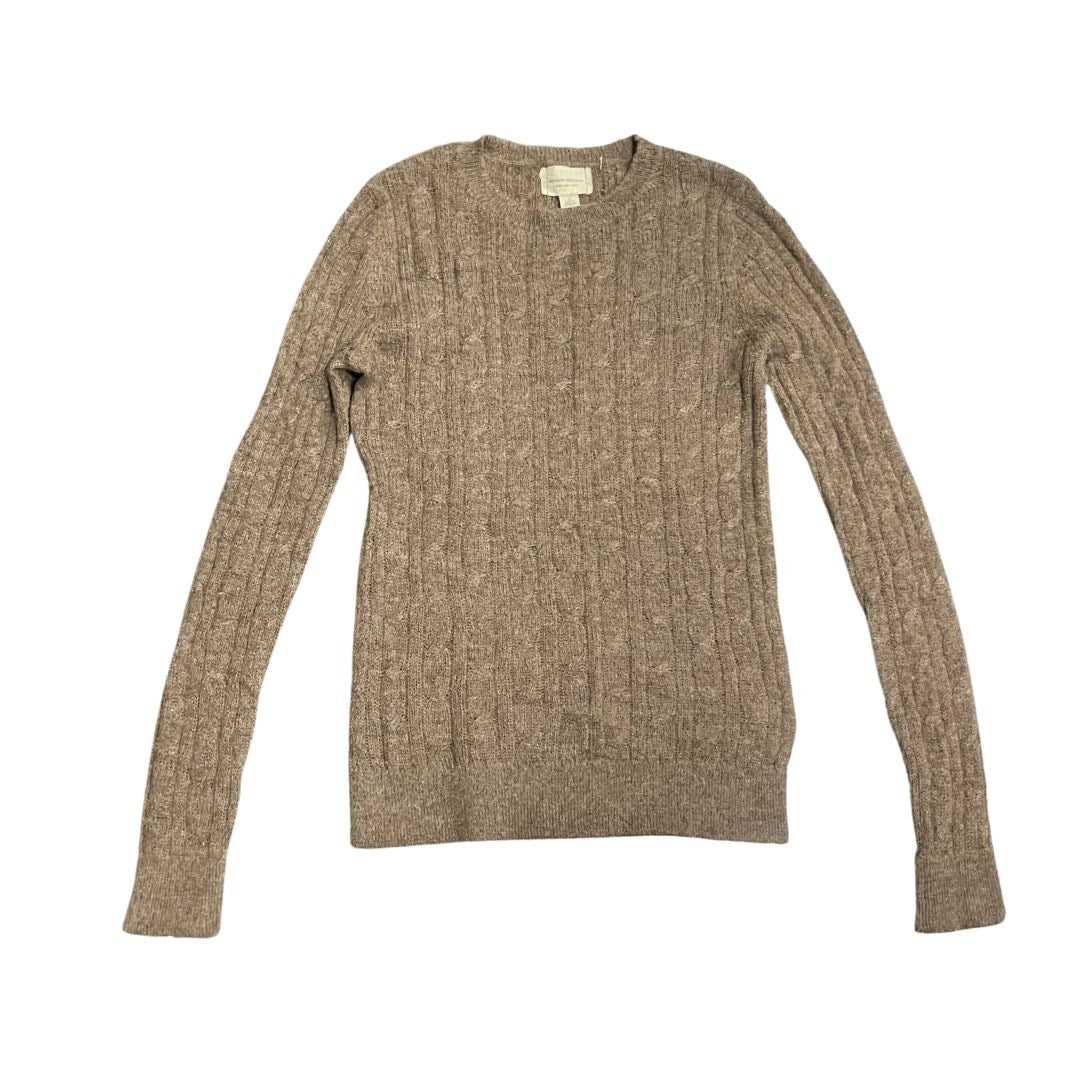 Banana Republic Extra Fine 100% Alpaca Crewneck Cable Knit Sweater SZ Small VTG