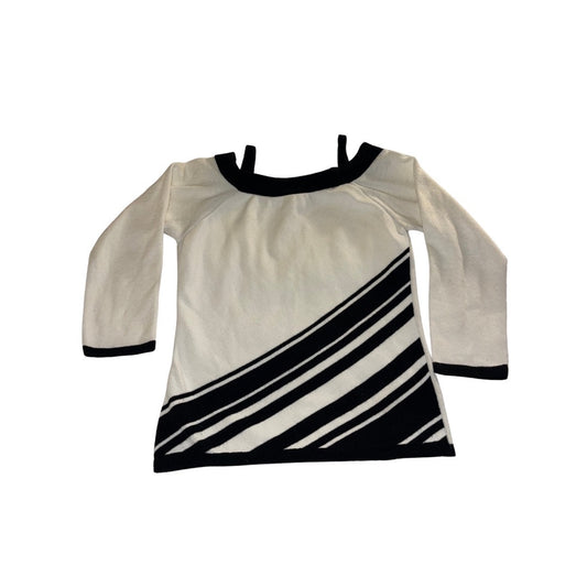 Vintage M.K.M. Designs Top Blouse Y2K Boat Neck Size Small Casual Preppy