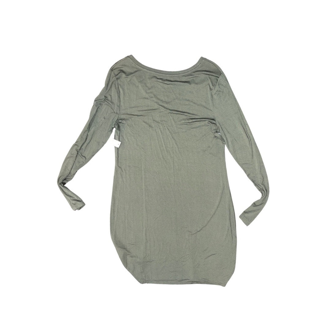 Daily Ritual Women's Green Jersey Knit Long Sleeve V-Neck Dress Size Medium NWT
