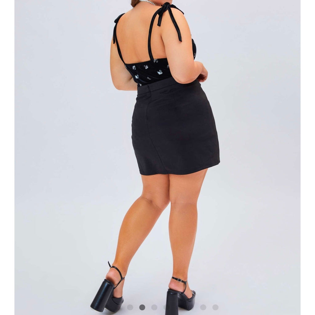 CIDER SOLID SLIT CLASSIC SKORT CURVE & PLUS XXL