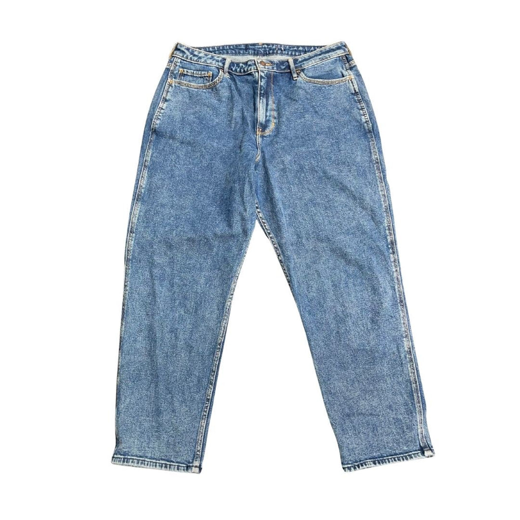 Hollister Relaxed Fit Blue Denim Jeans Ultra High Rise Baggy Tapered Pants