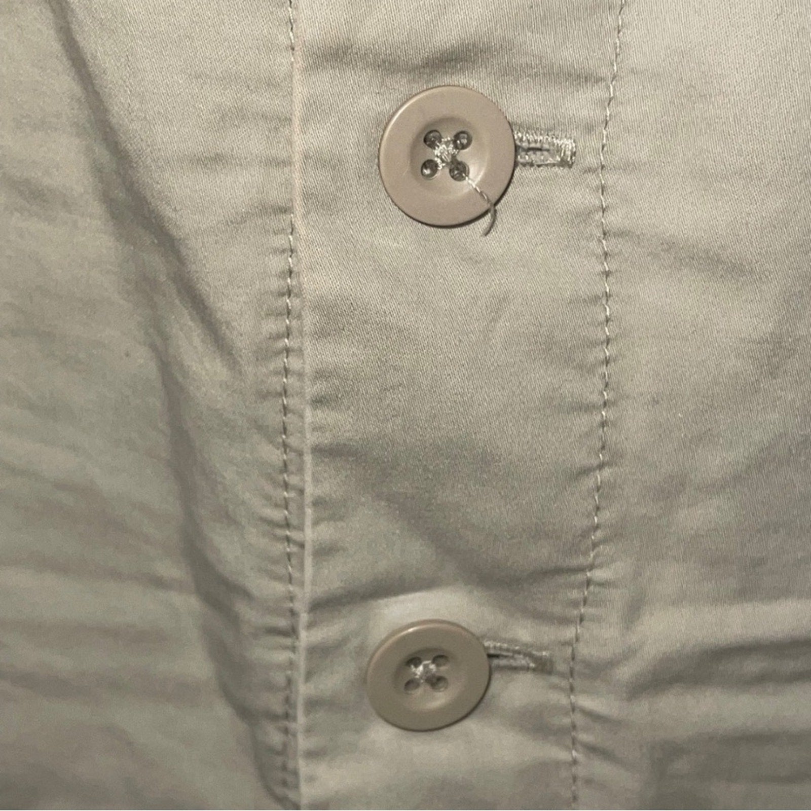 Gap Khakis Straight Cargo Pockets Midi Skirt Button up Size 8 Utility Safari