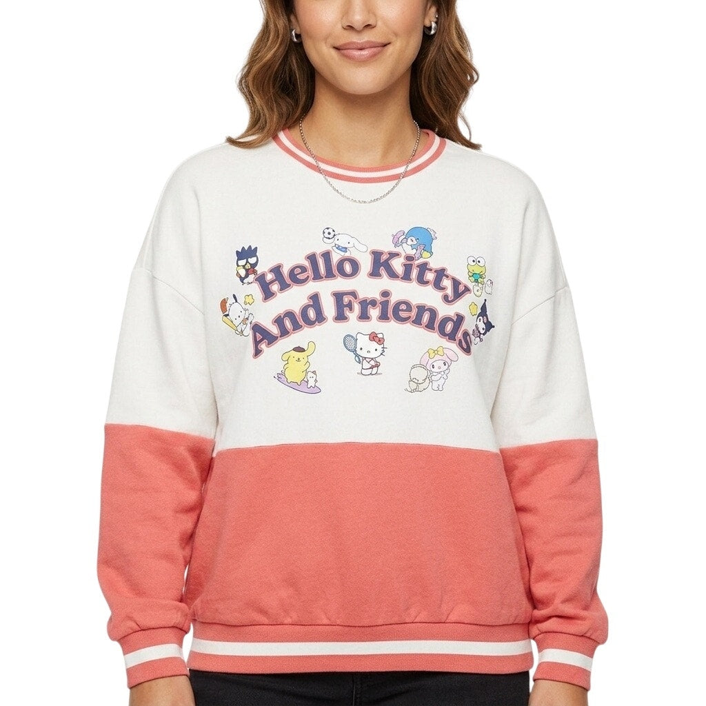 Sanrio Hello Kitty and Friends Sporty PanelcCrewneck Sweater From BoxLunch XL
