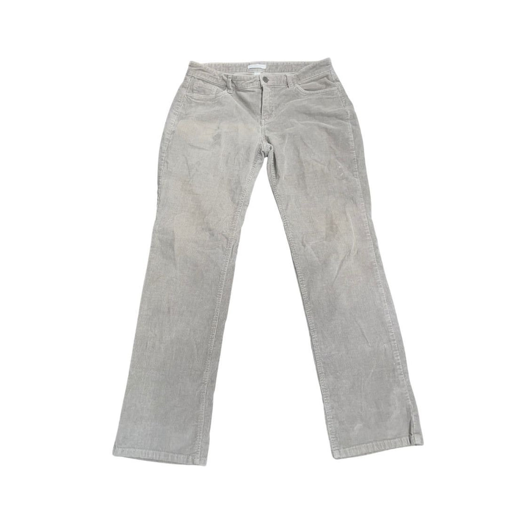 New York & Company Corduroy Straight Leg Pants Size 6 Preppy Casual Office