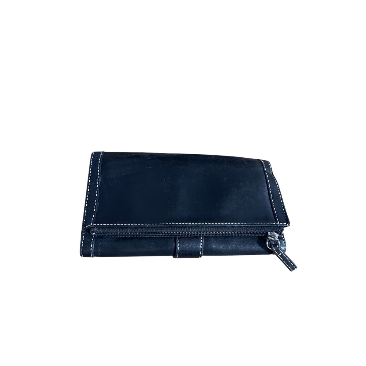 Coach Vintage Soho Black Leather Trifold Buckle Wallet Y2K Accessory
