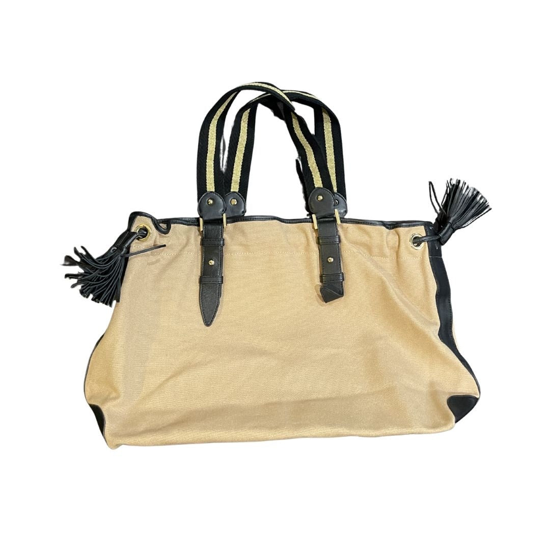 Bebe Hana Canvas Drawstring Tote Shoulder Bag Purse Y2K Drawstring Closure