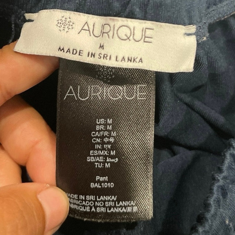 Aurique Lot of 2 Joggers Elastic Waistband Sweatpants SZ M Loungewear Casual