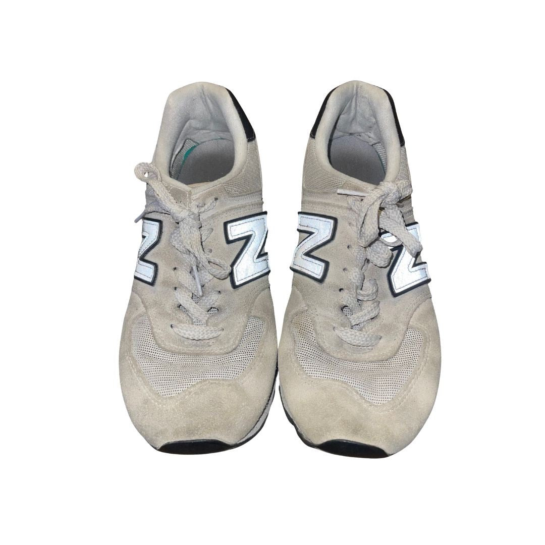 New Balance Women 574 Core White and Blue Sneakers Athletic Retro Size 8