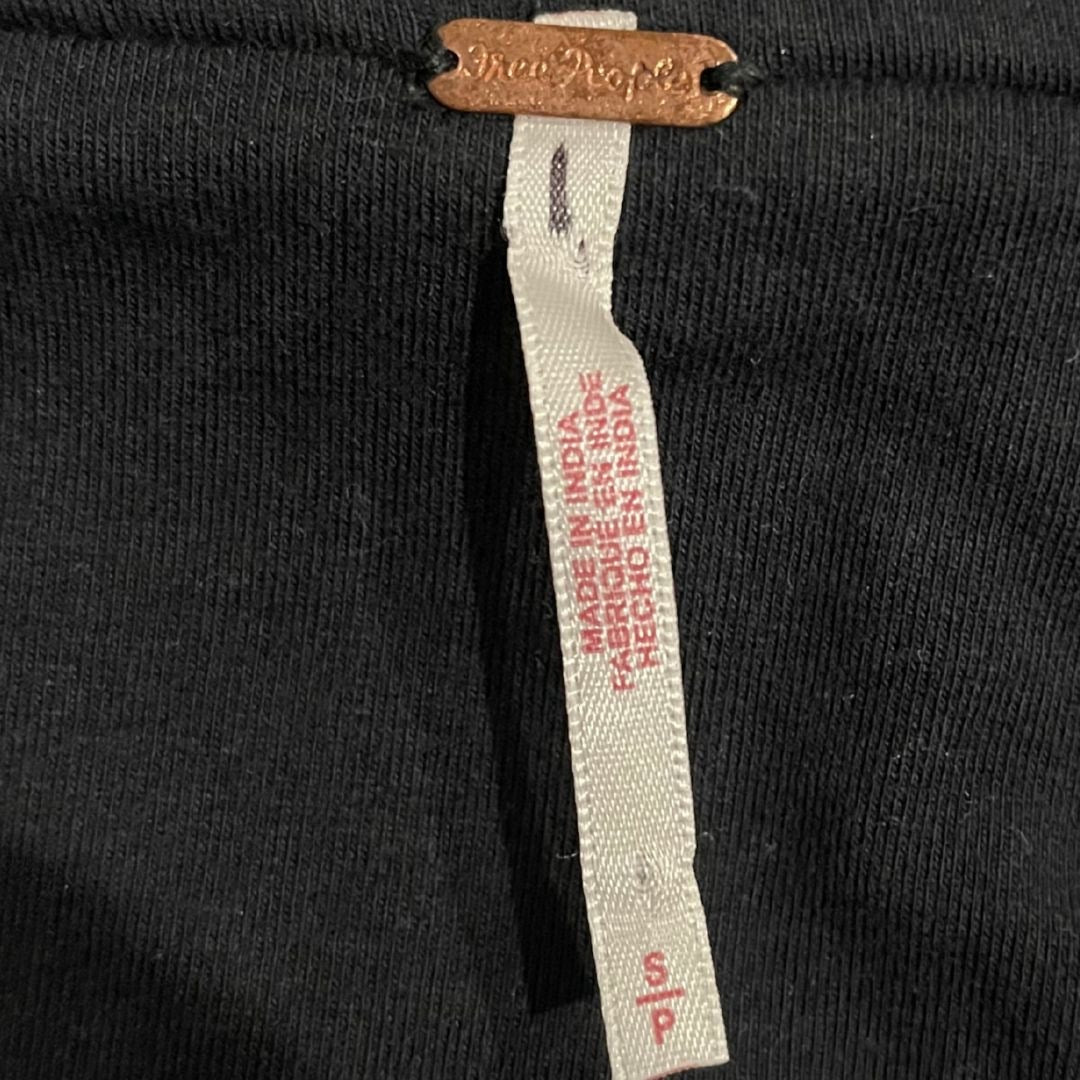 Free People Cooler in Capri Set Off the Shoulder Top Black Elastic Skirt Small