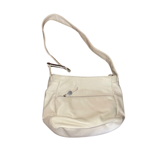 Aurielle Cream Genuine Leather Shoulder Bag Purse