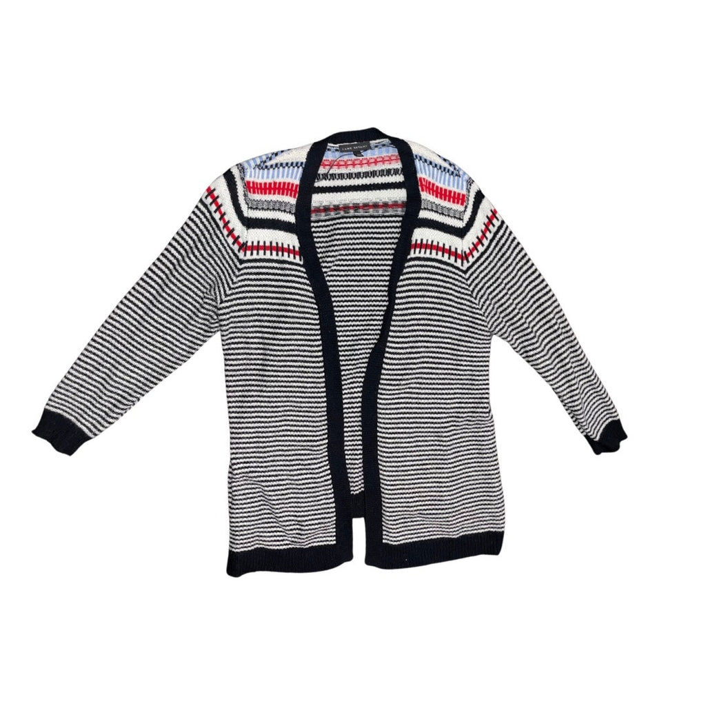 Lane Bryant Women's Plus Size 14/16 Striped Open Front Cardigan