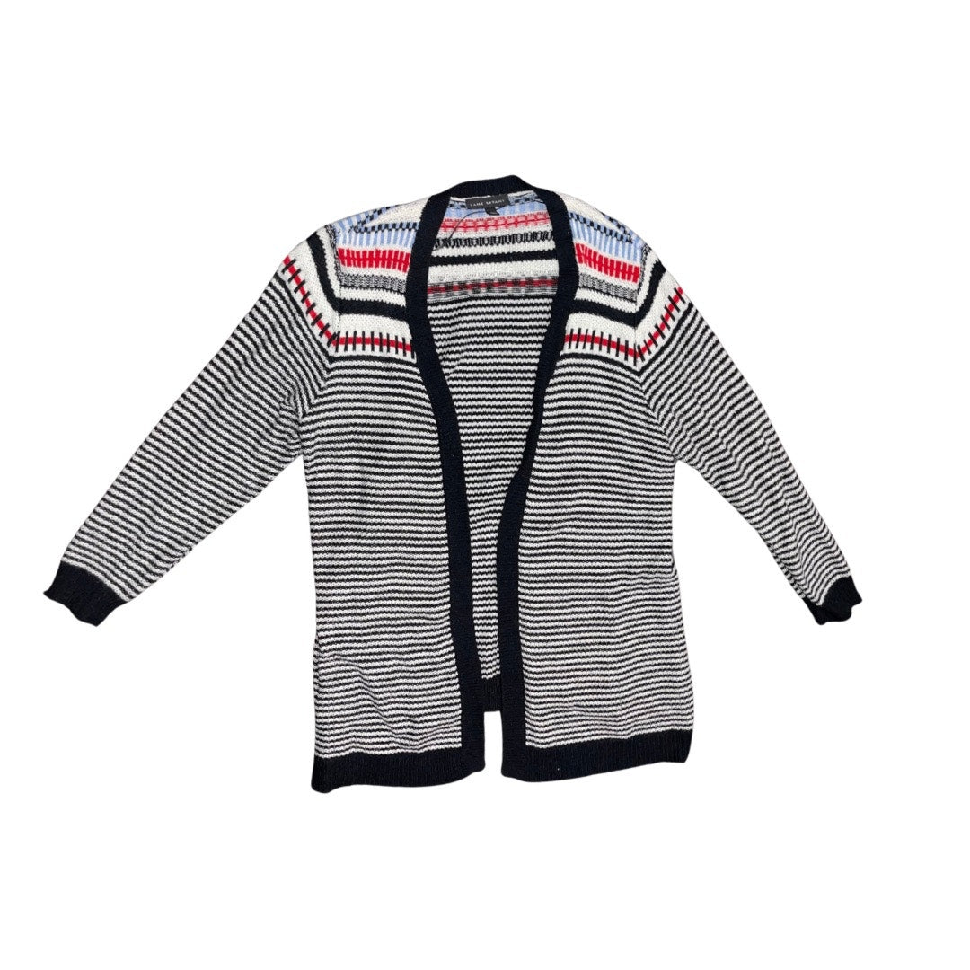 Lane Bryant Women's Plus Size 14/16 Striped Open Front Cardigan