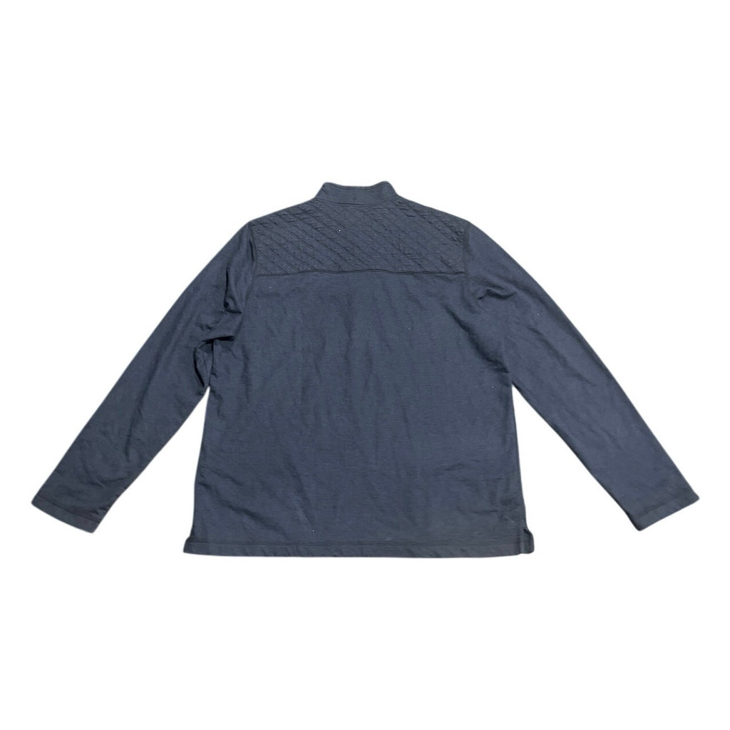 G.H. Bass & Co. Quilted Quarter Zip Pullover Fleece Sweater XL Casual Everyday