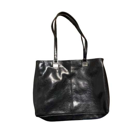Vintage Liz Claiborne 3 Compartment Double Strap Faux Leather Handbag Purse