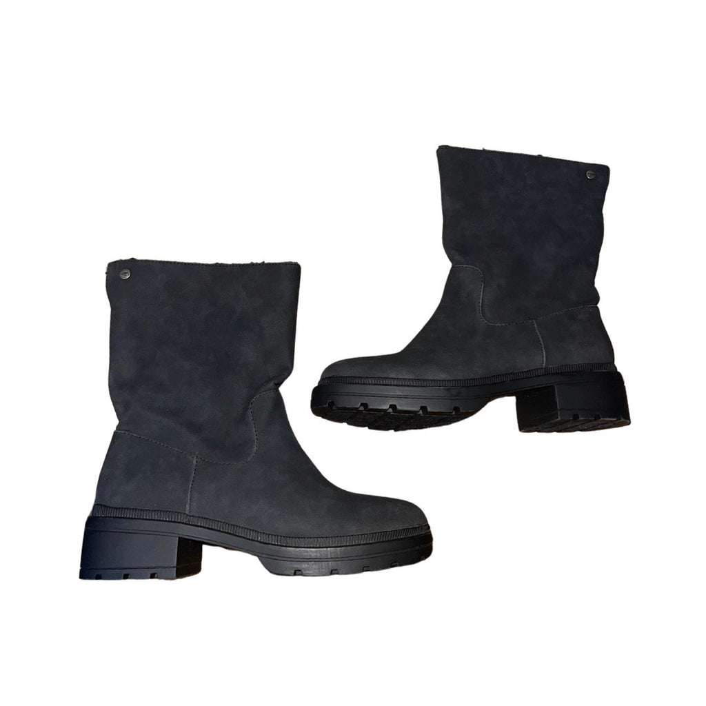 Rocket Dog Idea Black Faux Suede Fur Boots Size 10 NWOT