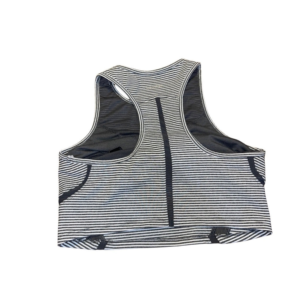 Calvin Klein Performance Striped Sports Bra Top Tank Size Medium Crop Athletic
