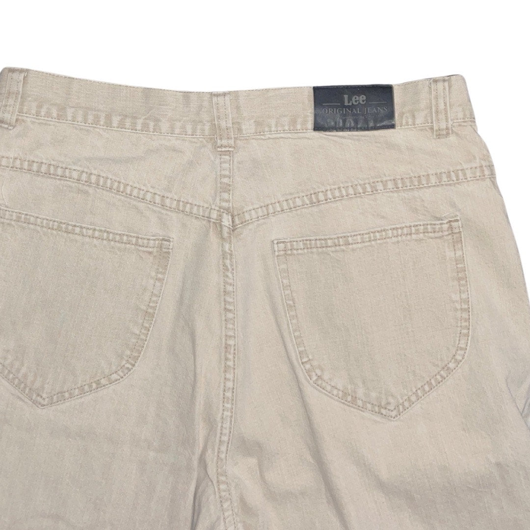 Vintage Women Lee Original Jeans  Denim Beige High Rise 100% Cotton Size 12 Y2K