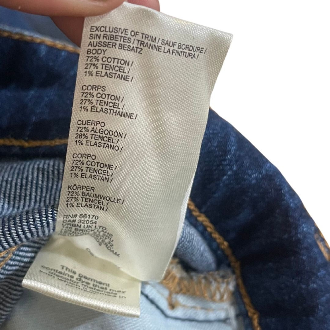 Pilcro The Austin High Rise Cuffed Wide Leg Jeans Denim Size 32 Five Pocket NWT