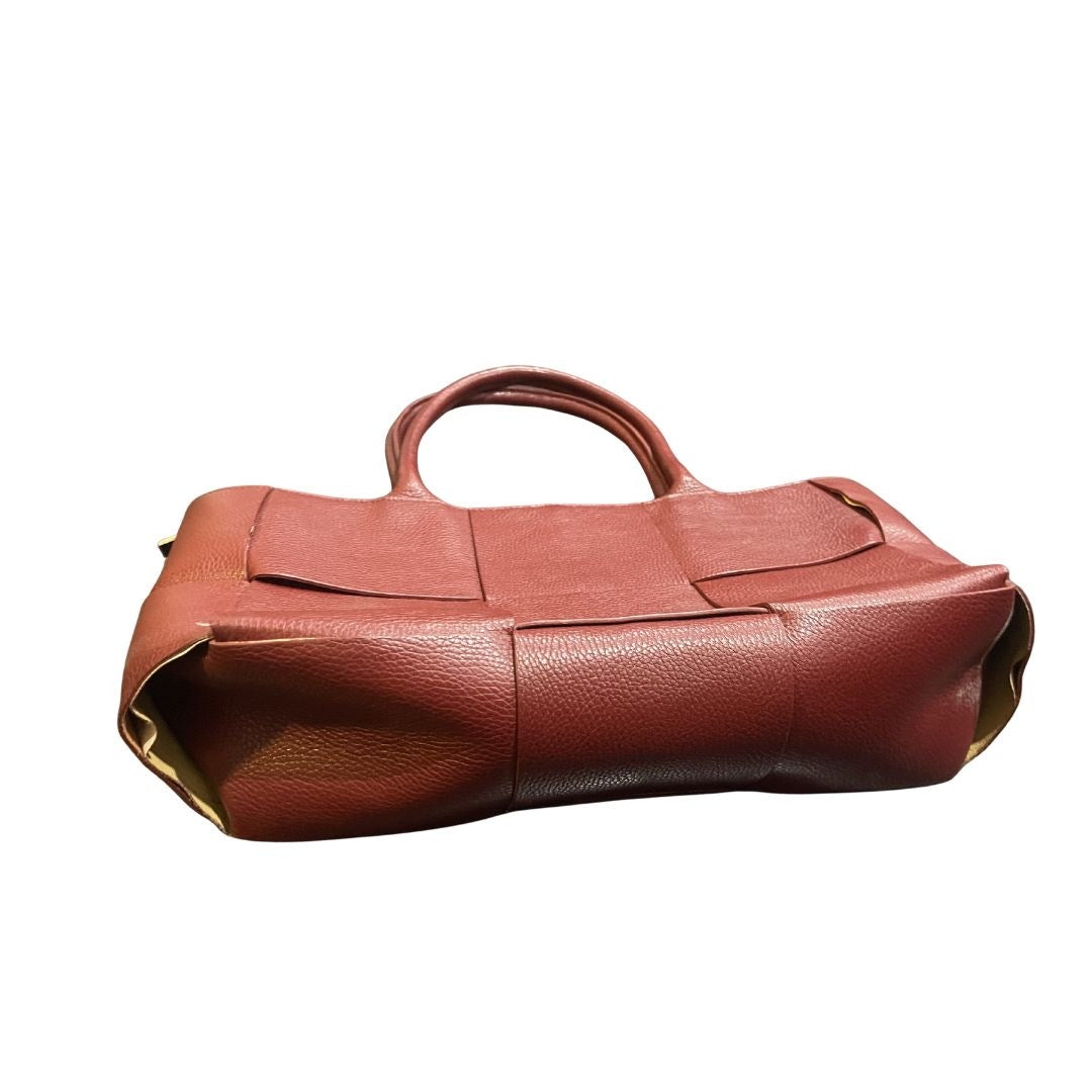 Chiara Ferretti Florence Woven Genuine Italian Leather Shoulder Handbag Elegant