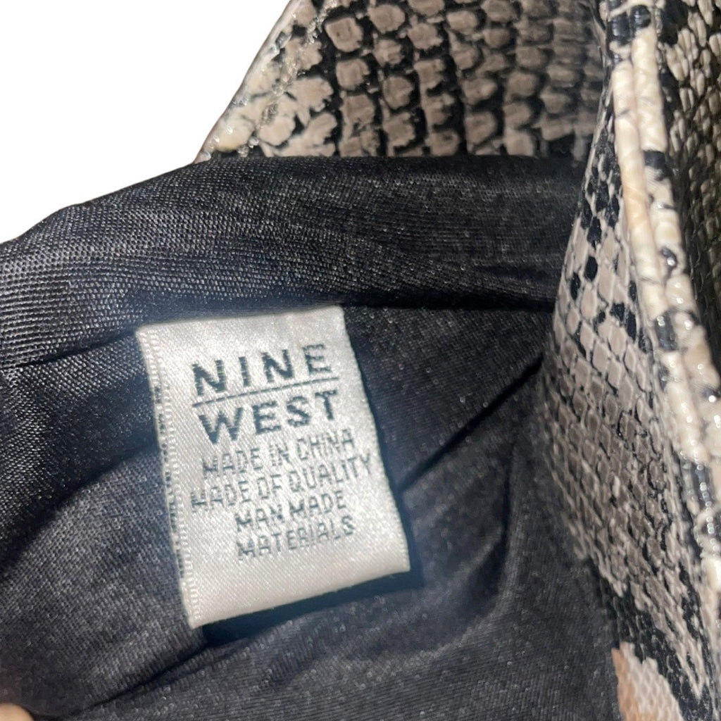 Nine West Snake Print Shoulder Handbag Purse Chic 90s Y2K