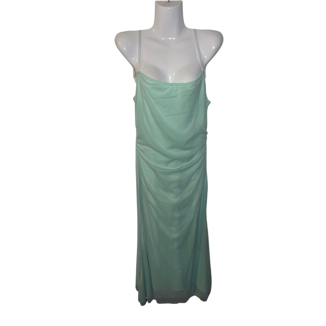 Formal Dress bridesmaid prom Sage green chiffon style Size Small