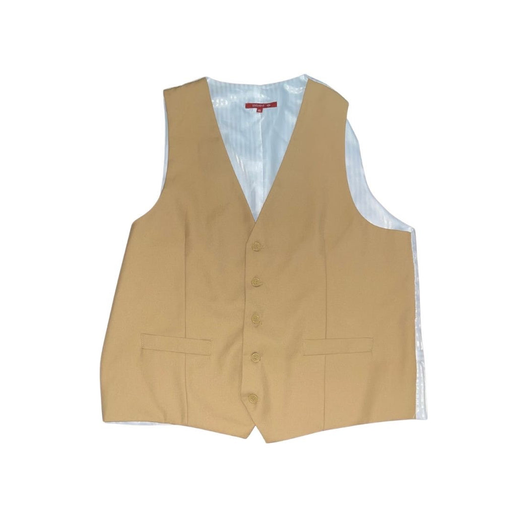 Statement Mens Suit Button up Vest Lined Wedding Evening Business Professional