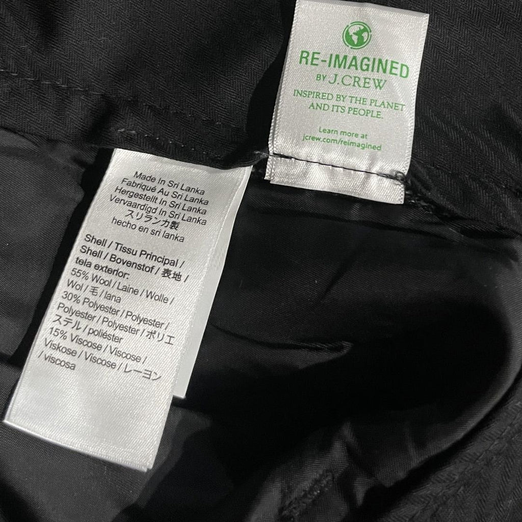 J. Crew Houndstooth Wool Blend Relax Fit Trousers Pants SZ 34X34 Career Office