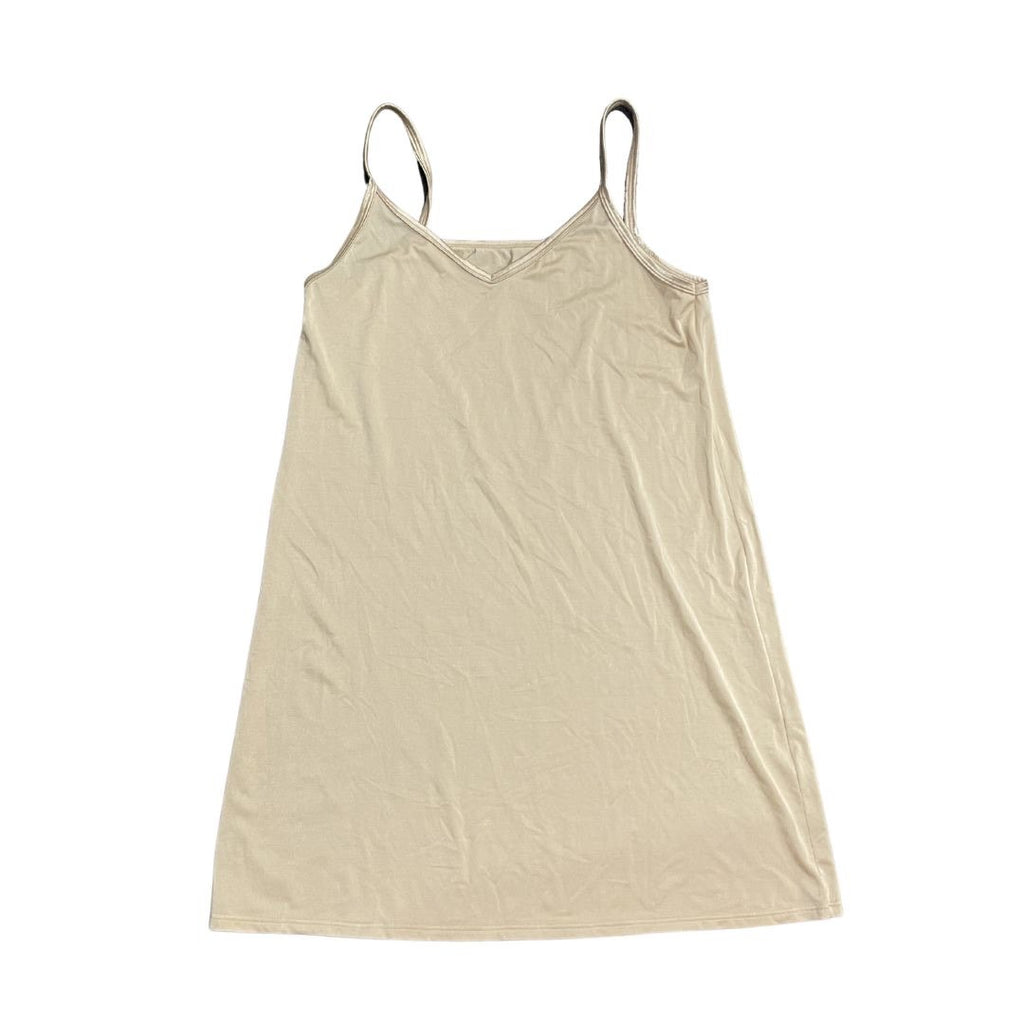 Vanity Fair Nude Full Slip Seamless Dress Size 36 18" Spandex Stretch Intimates