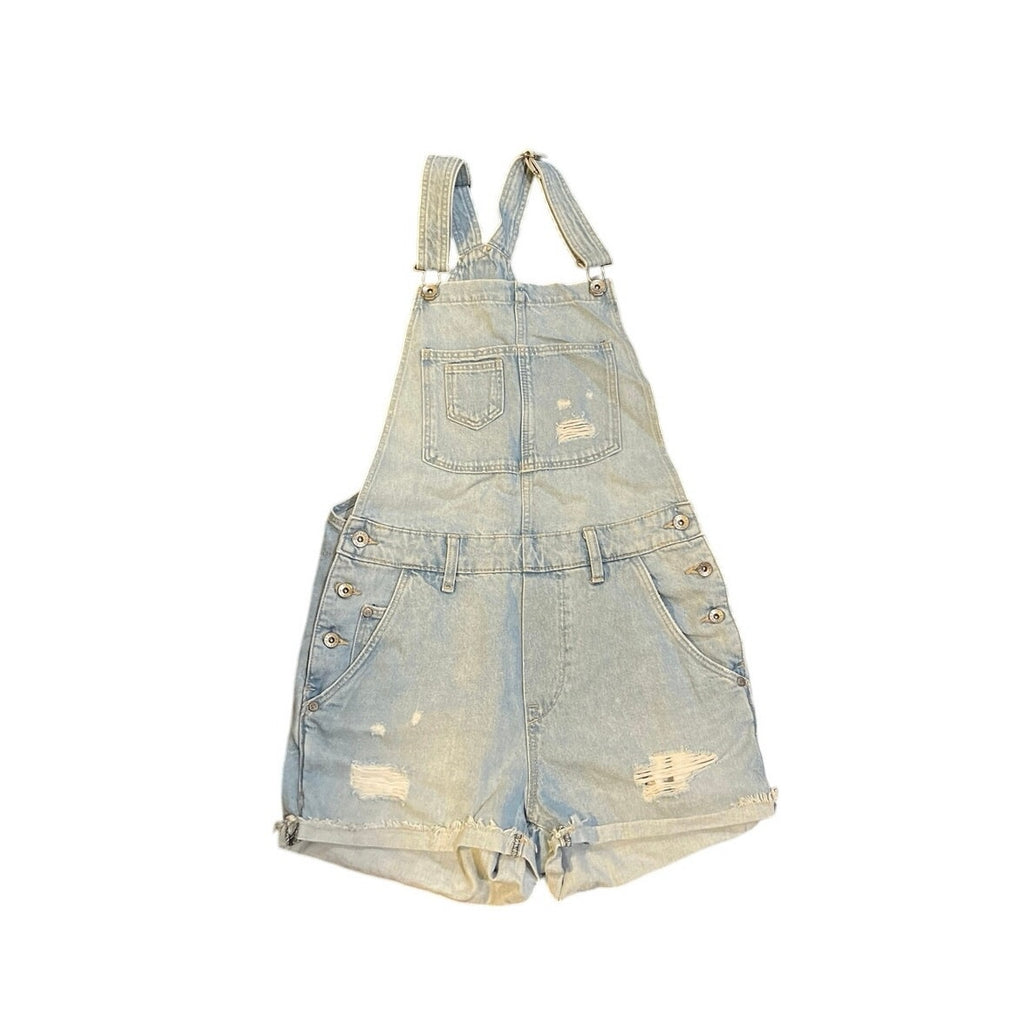 Denim Jeans Distressed Shortalls Overalls SZ 4 Shorts Casual Streetwear 90s Y2K