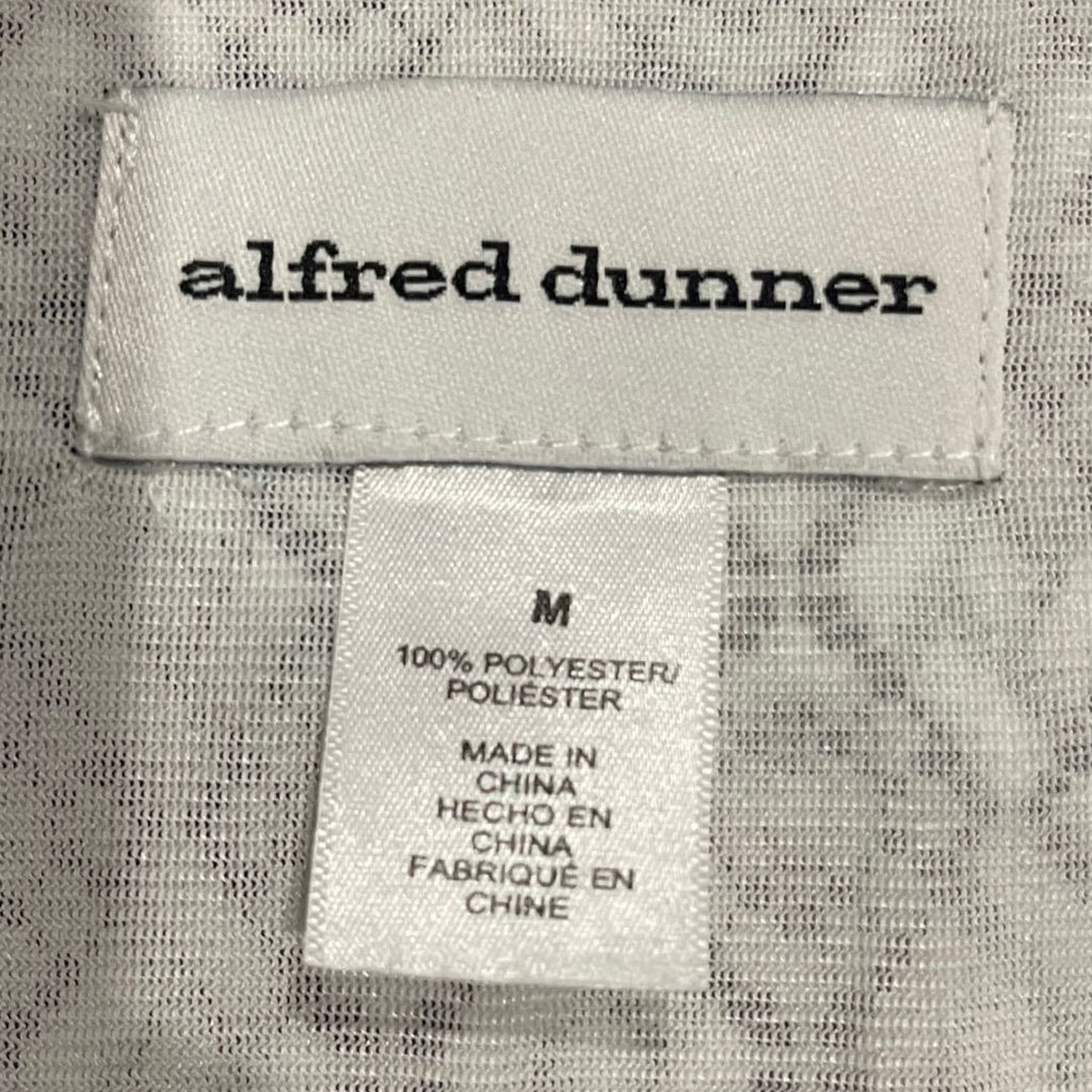 Alfred Dunner Floral Print Top Blouse Size Medium Artsy Lace Whimsical Boho