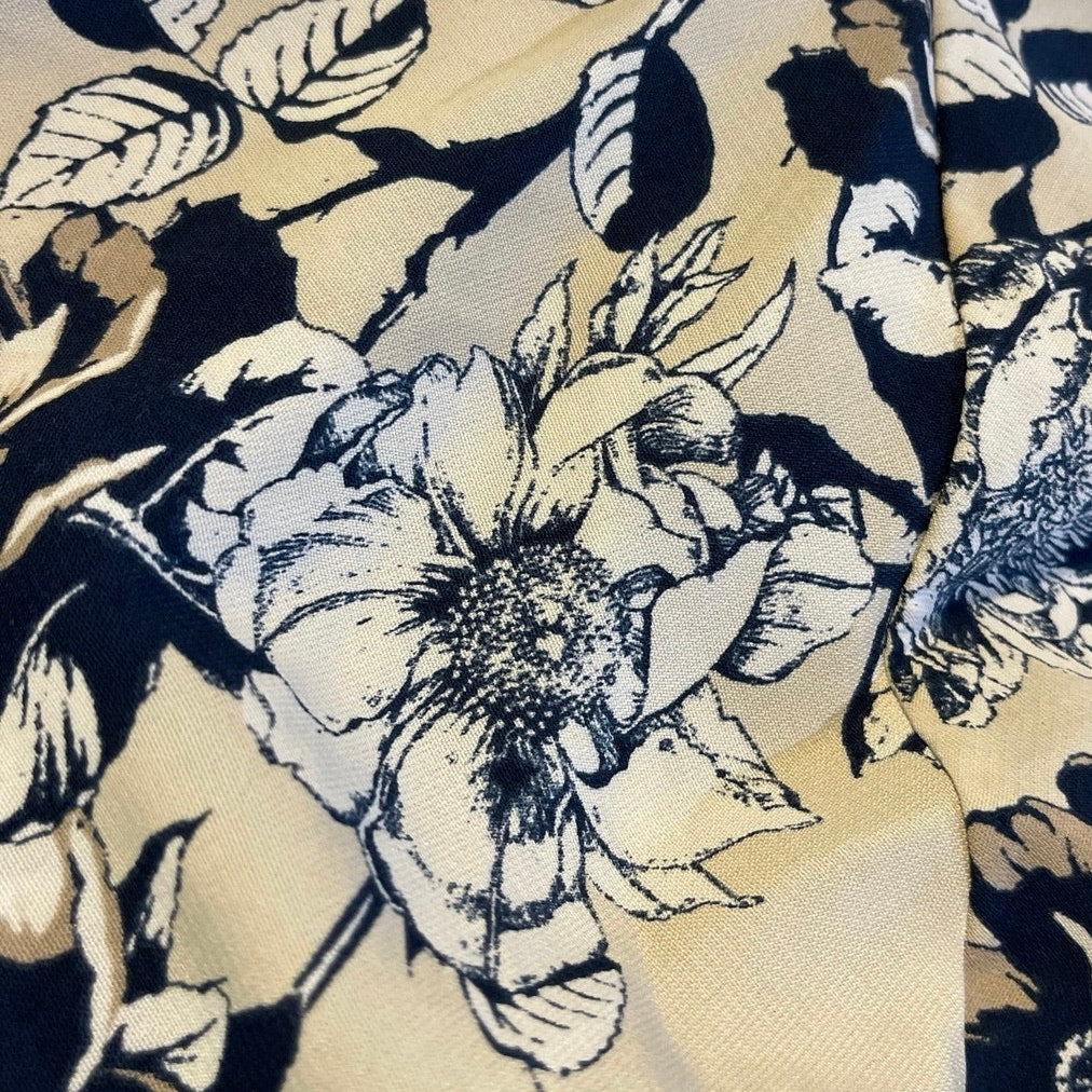 Style Rack LA Floral Print Open Front Kimono Blouse SZ One Size Boho Artsy Chic