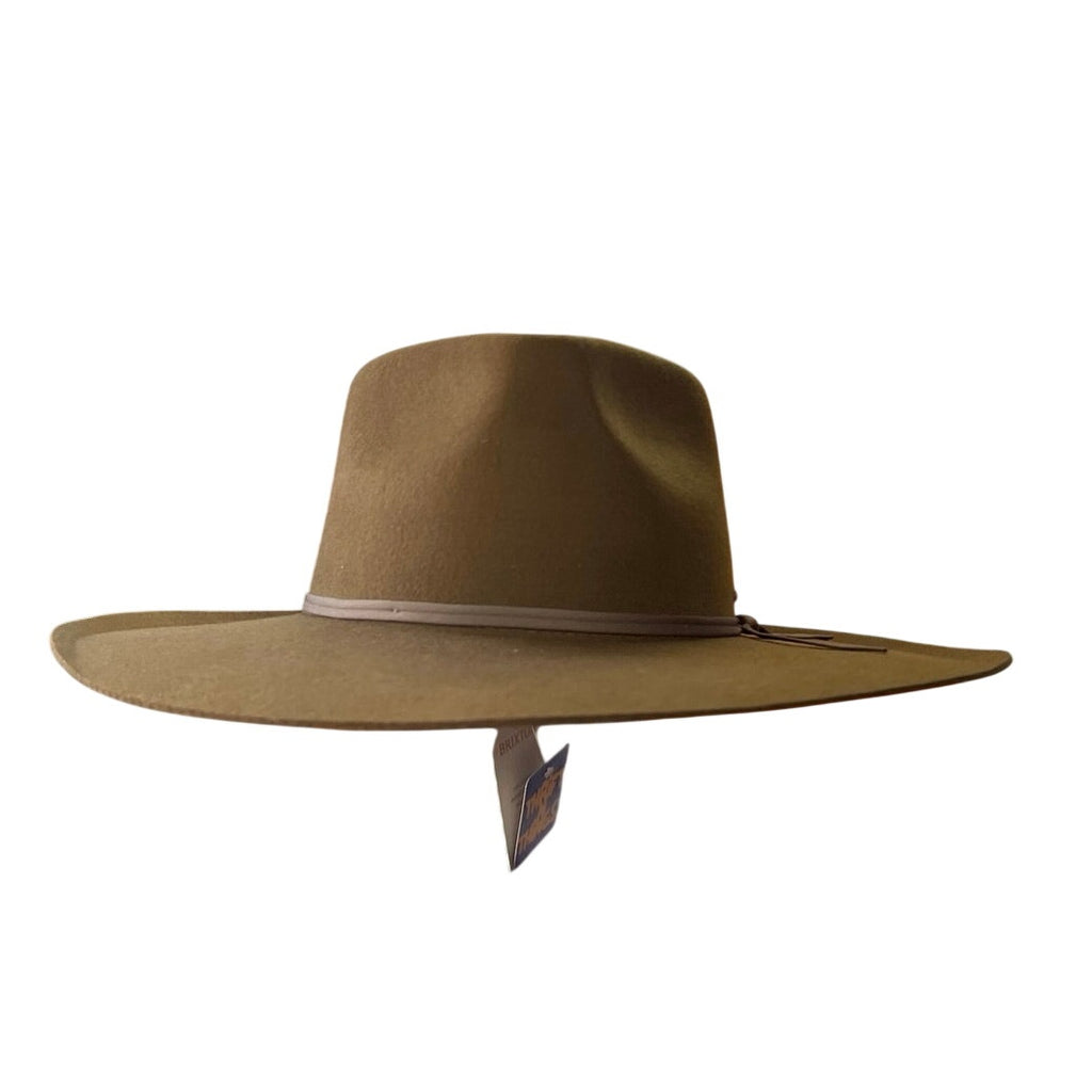 Brixton Marlow Rancher Hat Coffee SZ M NWT 100% Wool Felt Adjustable Flaw