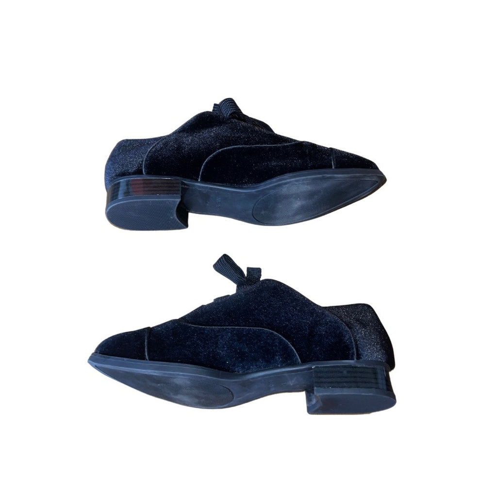 Nine West Lace-up Women's Noceda Velvet Almond Toe Oxford Shoes 80's 90's