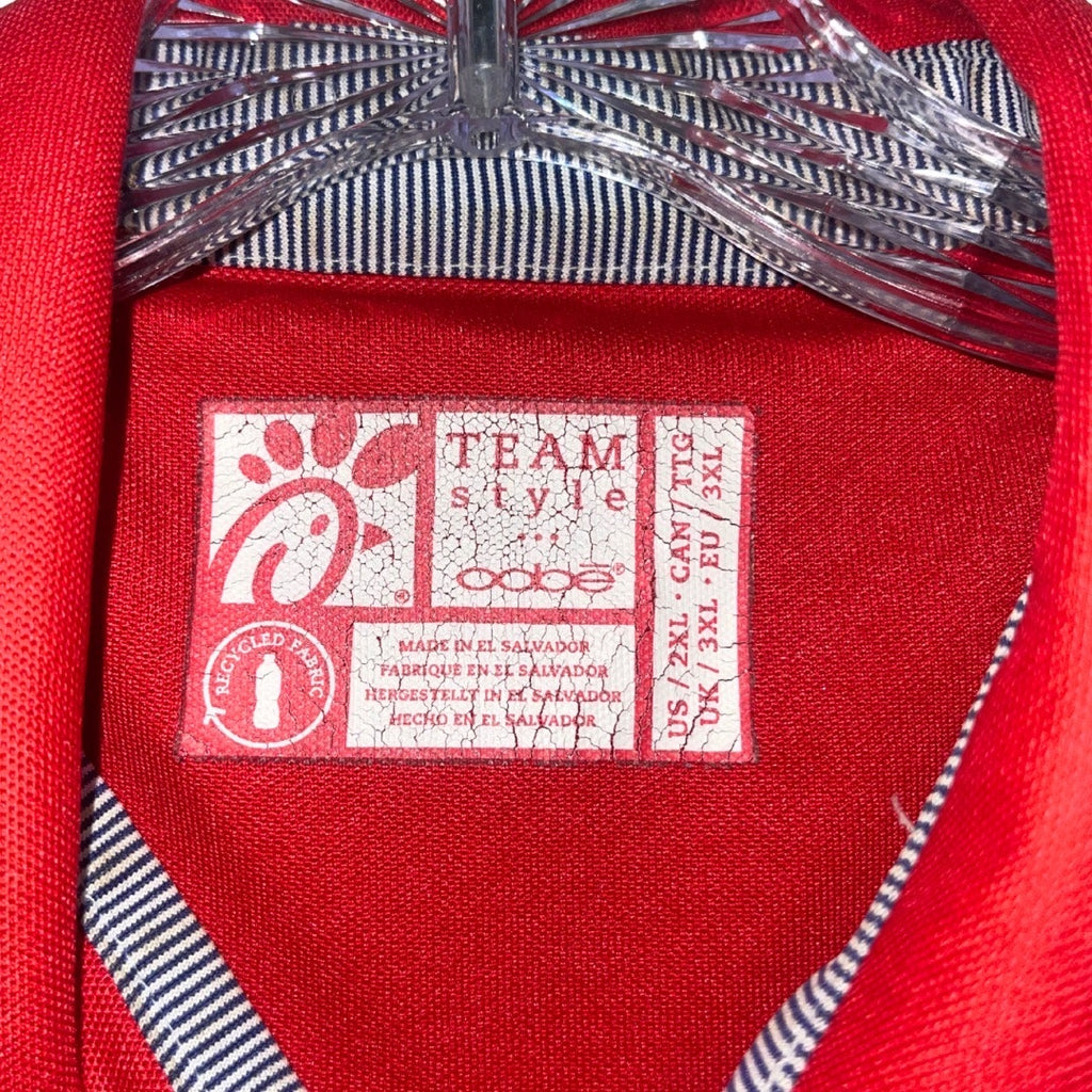 Chick-fil-A Polo Red Uniform Employee Polo Shirt Size 2XL Crew Team Costume