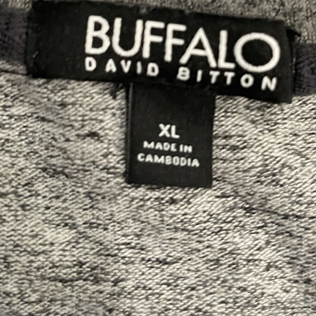 Buffalo David Bitton Gray Camouflage Crewneck Sweater Size XL Casual Streetwear
