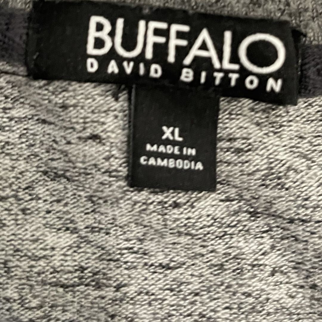 Buffalo David Bitton Gray Camouflage Crewneck Sweater Size XL Casual Streetwear