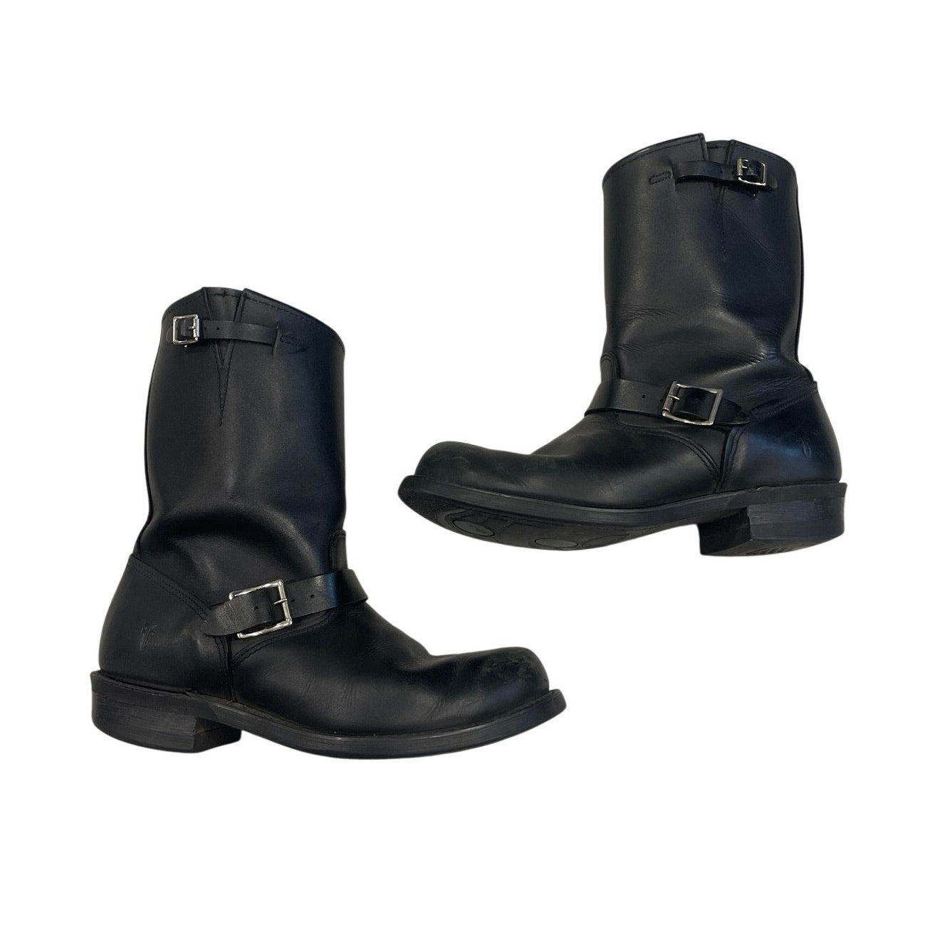 FRYE Engineer 12R Leather Pull on Boot Round Toe Biker Moto Size 10 Flaw
