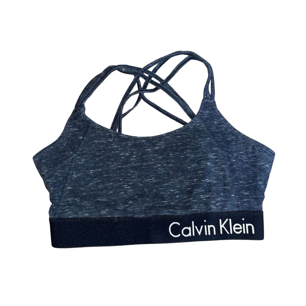 Bundle Calvin Klein 2 Sports Bras Pink and Black Quick Dry Athletic Size Large