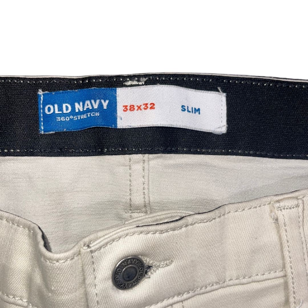 Old Navy Slim Fit 360 Stretch Chino Pants  38x32 Performance Jeans Preppy Casual
